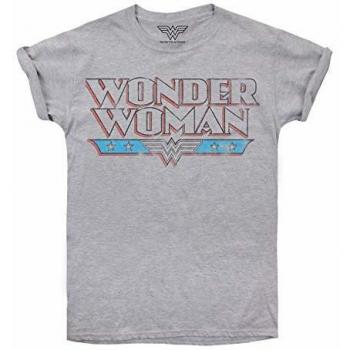 Camiseta de DC Comics Wonder Woman, Color Gris, Talla X-Large para Mujer