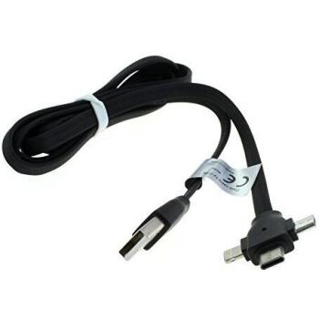 EOL 1m 3-in-1 Flachbandkabel für Daten und Ladung