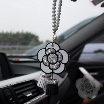 Cojín Lumbar Rosa para Coche con Diseño de Camelia