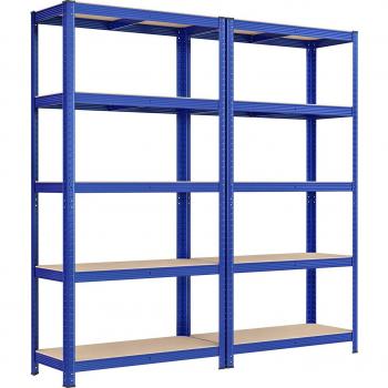 Étagère de bureau 5 niveaux – Gris, dimensions 40 x 90 x 180 cm
