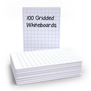 Economy Drywipe Board Set – 500 Micron, 20 mm Grid, A4, 100 Pieces