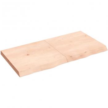 Día y Noche Estante de pared madera maciza roble sin tratar 120x60x(2-6) cm