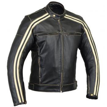 La Chaqueta de Bikers Australiano The Bonnie 5XL, Negro y Blanco
