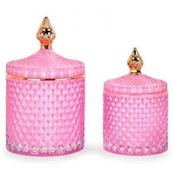 R FLORY Cotton Swabs Container Glass Jars Set