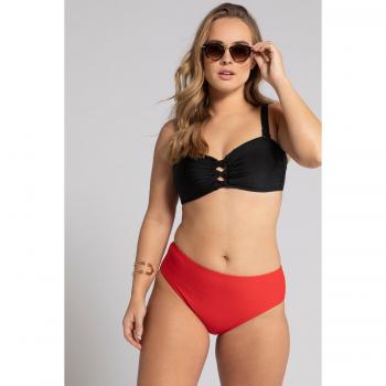 Slip bikini donna, tinta unita rossa, taglia 56, in fibre sintetiche e elastan