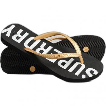 Superdry Code Essential Zehentrenner Flip-Flops in Schwarz für Herren