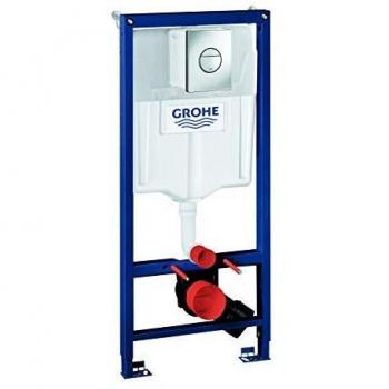 GROHE Concealed Cistern WC Toilet Frame with Chrome Flush Plate