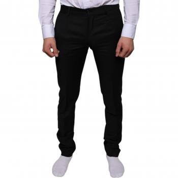 S Size Black Wool Dress Pants