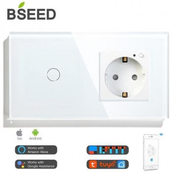 BSEED Crystal Glass Panel Smart Switch