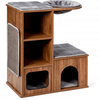 Centro de Actividad para Gatos Costway con Rascador de Sisal
