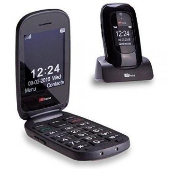 Black Lunar TT750 Flip Phone – Large Buttons & Easy Menu (Unlocked)