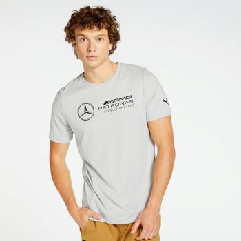 Puma Mercedes-AMG Petronas F1 Essentials Logo T-Shirt Herren Größe L Silber