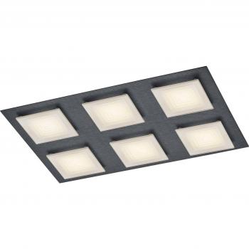Plafonnier anthracite LED BANKAMP Ino 6 lampes