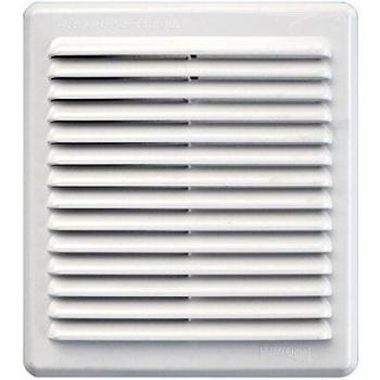 Ventilation rectangulaire blanche First Plast – grille PVC à clipser – 204 × 230 mm – tube 140‑200 mm