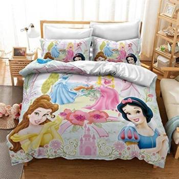 Taie d'oreiller assortie à la housse de couette en microfibre Disney Princesse pour enfant