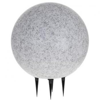 Bola de luz con estaca BONINA IP65 1xE27 Al.37xD.30cm Granito