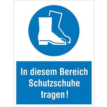 Sicherheitszeichen „Schutzschuhe tragen!“ – 1 Stück