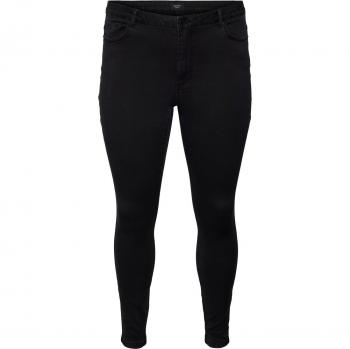 Slim-fit-Jeans VERO MODA CURVE VMPHIA HR SK SOFT VI110 GA CUR NOOS Gr. 52, Länge 32, schwarz, Damen
