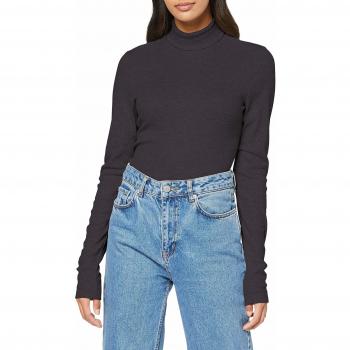 Tommy Hilfiger Sudadera TH Essential Skinny Rib Roll-nk Meteorite Bav