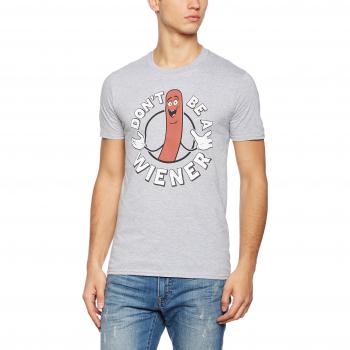 Sausage party Herren Don’T Be A Wiener T-Shirt, Grau (Sports Grey), XXL