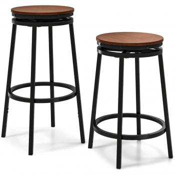 Bar Set di 2 Sedie Girevoli 360° con Alt. Variabile Costway