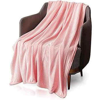 KEPLIN Plush Fluffy Blanket, King Size (Peach Blush)