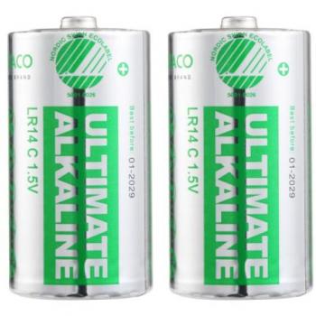 Deltaco C-Batterier 1,5V, 2-Pack Alkaline