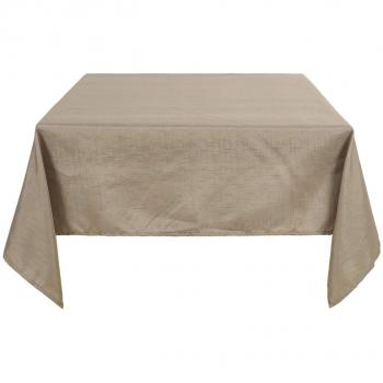 Nappe carrée taupe Deconovo 130x130 cm, décor extérieur