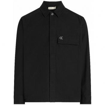 Overshirt Nera Calvin Klein Jeans Uomo Taglia S