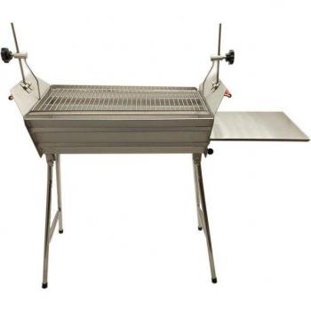 Leto Edelstahl Schaschlikgrill mit verstellbarer Höhe