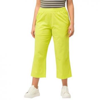 Ulla Popken 7/8-Hose Ruby, elastischer Bund, geformtes Knie, grün, Größe 58