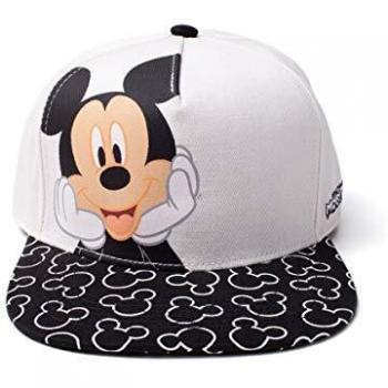 Gorra Mickey Mouse con diseño gris y blanco