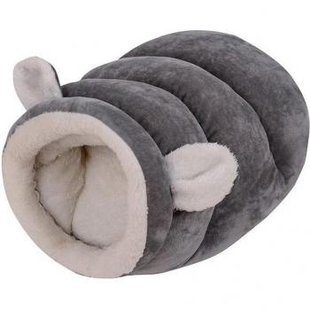 Lit pour chat avec oreilles en velours doux