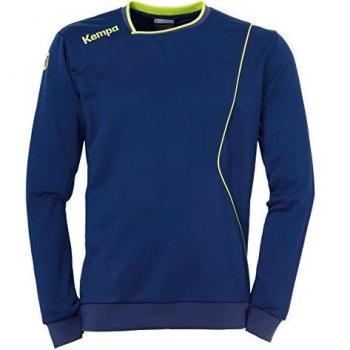 Kempa Herren Curve Trainingstop, tiefblau/Fluo gelb, M