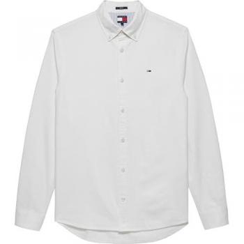 Camicia Oxford a maniche lunghe Tommy Jeans in bianco, taglia S