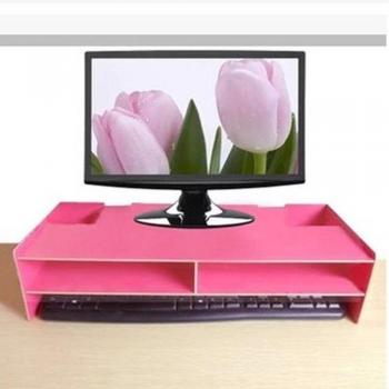 Multilayer Wooden File Holder and Monitor Stand