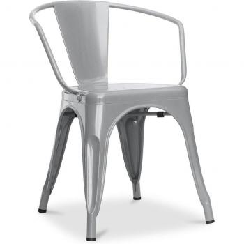 Privatefloor Dining Chair – New Steel Edition with Armrests (Industrial)