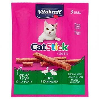 Vitakraft Cat-Stick mini Ente & Kaninchen 5x3 Stück