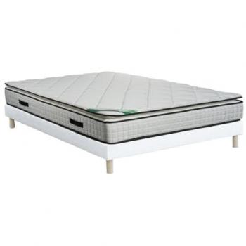 Ensemble literie 160 x 200 cm sommier + matelas mousse ép.23cm