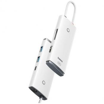 Baseus HUB Lite 6 porte USB-C bianco