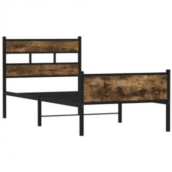 Cadre en bois d’ingénierie chêne fumé 80x200 cm – Vidaxl