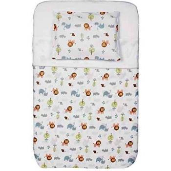 Set di lenzuola Chicco con copripiumino e federe, 3 pezzi, Little Animals, Multicolore