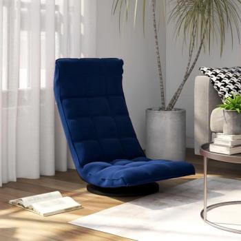 Velluto Blu Giroseggio – Sedia su Pavimento
