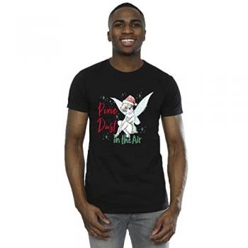 Disney Men's Tinker Bell Pixie Dust T-Shirt Black Large