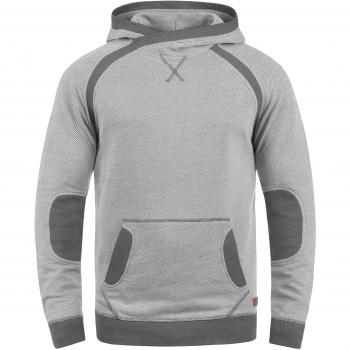 Blend Steve Herren Hoodie Kapuzenpullover mit Cross-Over-Kragen, Größe:M, Farbe:Castlerock Grey