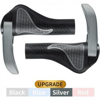 Puños de goma con anillos de aluminio para ciclismo de aventura