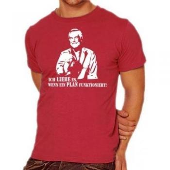 Camiseta Touchlines para Hombre The A-Team Hannibal Ich liebe es, cuando un plan funciona!