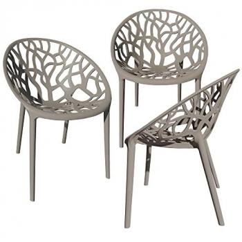 TRISENS Stapelbarer Gartenstuhl aus Kunststoff, Bistro
