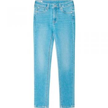 Pepe Jeans Youth Low-Crushed Waist Skinny Jeans (Medium Blue, Size 6)