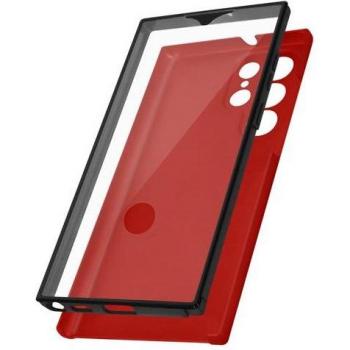 Avizar Rot Full Cover Schutzhülle für Samsung Galaxy S22 Ultra